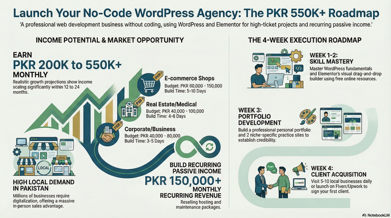 Day 26: I Build WordPress Websites for Pakistani Businesses and Charge Rs.50,000 Per Site — No Coding