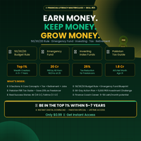 Skill : 21 Financial Literacy Masterclass for Pakistani Freelancers: Earn Money → Keep Money → Grow Money