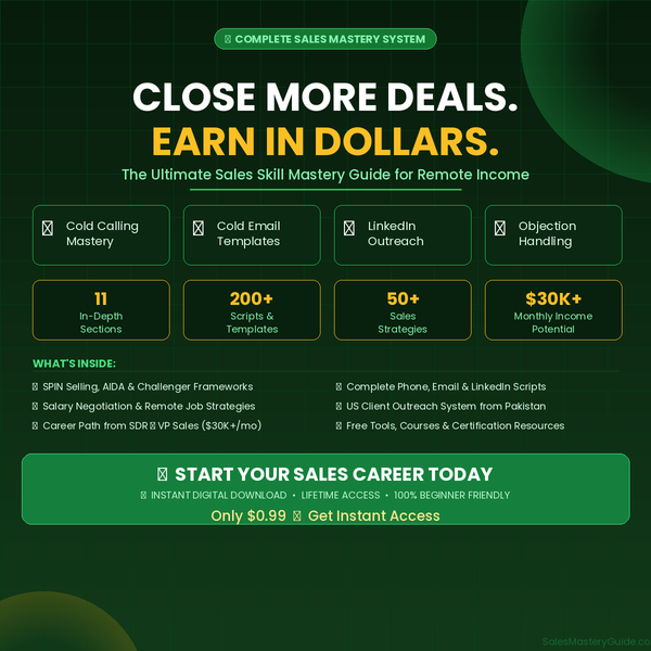 Skill : 1 Complete Sales Skill Mastery Guide — Scripts, Templates & US Client Strategy