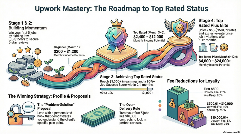 Day 10: I Hit Upwork Top Rated in 90 Days from Pakistan — My Exact Proposal Template