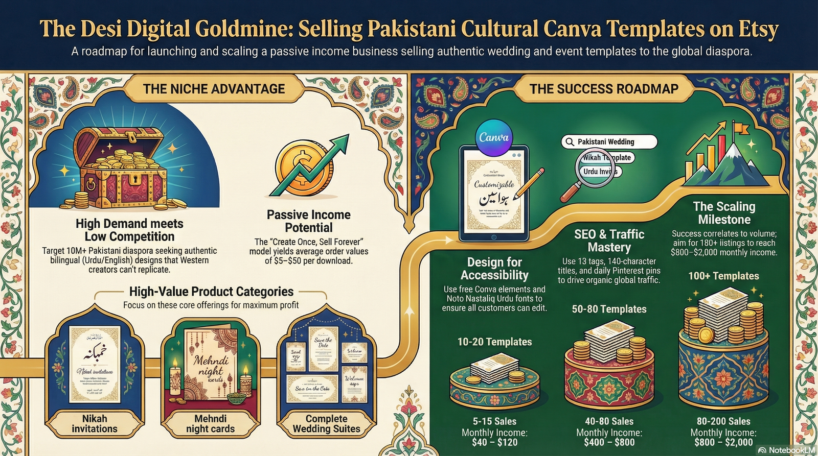 Day 20: I Sell Pakistani Wedding Templates on Etsy — Rs.40,000/Month Passive Income with Canva