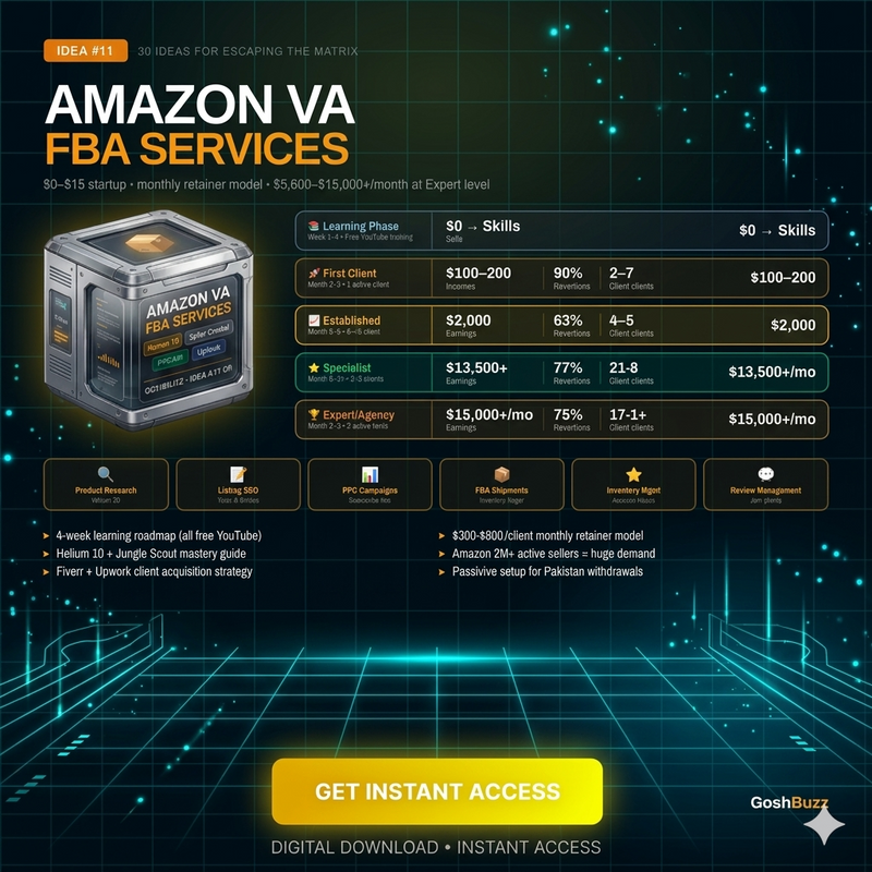 Earning – Idea #11: Amazon VA FBA Services Guide