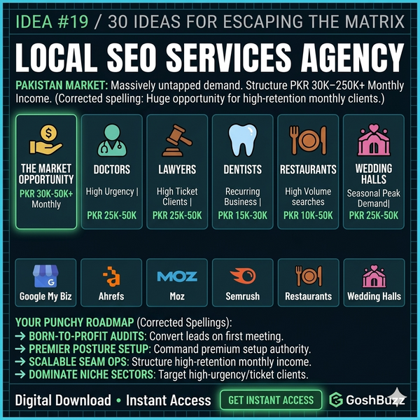 Earning – Idea #19: Local SEO Services Agency Blueprint