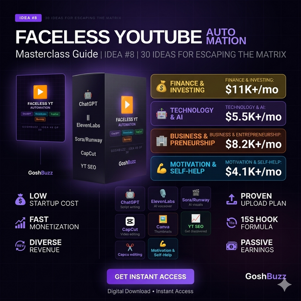 Earning – Idea #8: Faceless YouTube Automation Guide