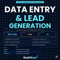 Earning – Idea #27: Data Entry & Lead Generation Blueprint
