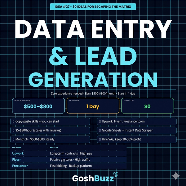 Earning – Idea #27: Data Entry & Lead Generation Blueprint