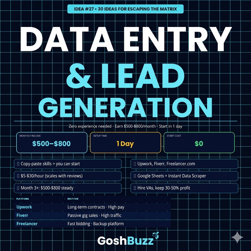 Earning – Idea #27: Data Entry & Lead Generation Blueprint