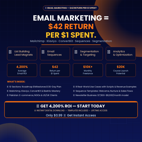 Skill : 17 Email Marketing: $42 Return for Every $1 Spent — Complete Guide with Sequences, Klaviyo
